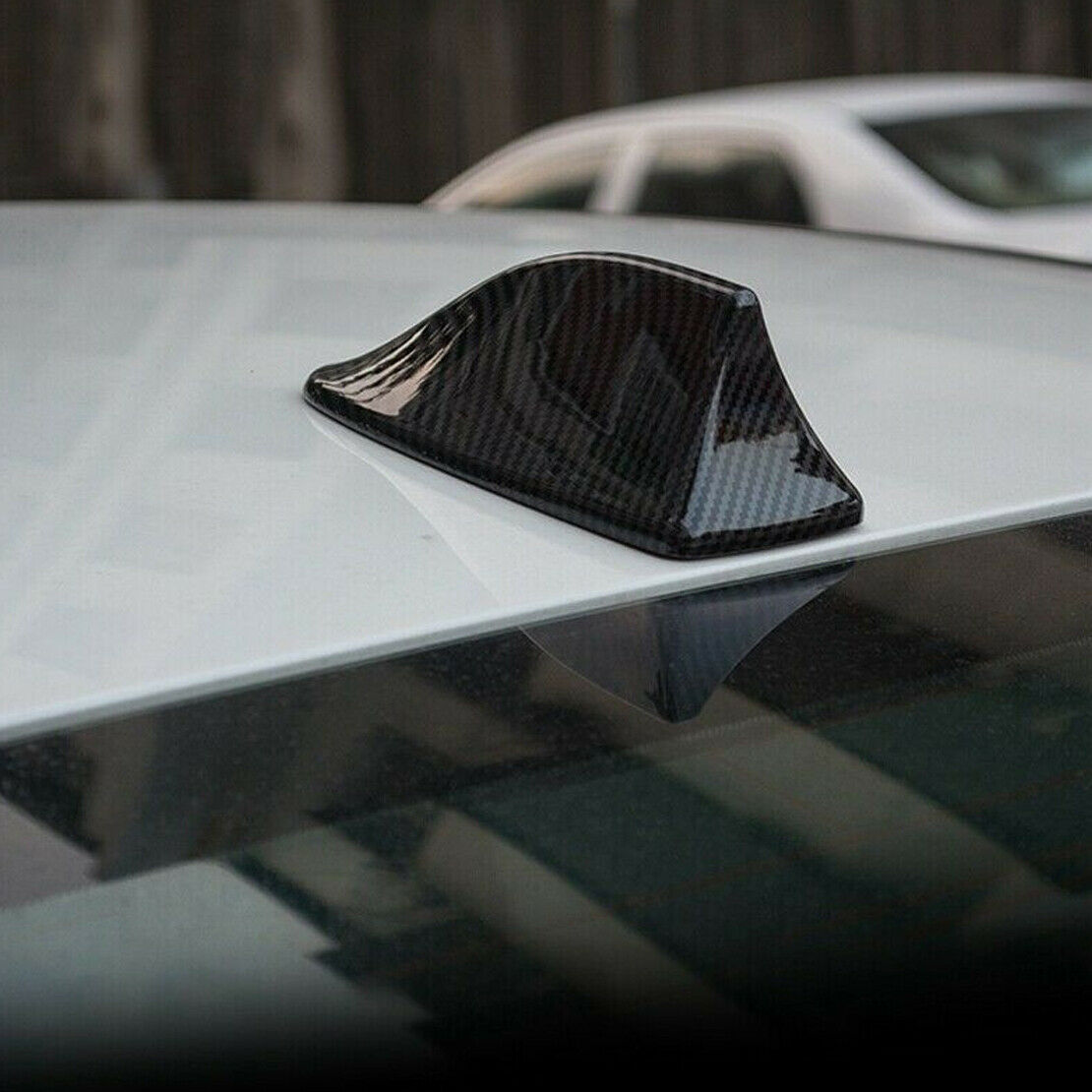 Carbon Fiber Look Roof Shark Fin Antenna Cover Fit For Infiniti Q50 Q50L 2014-19