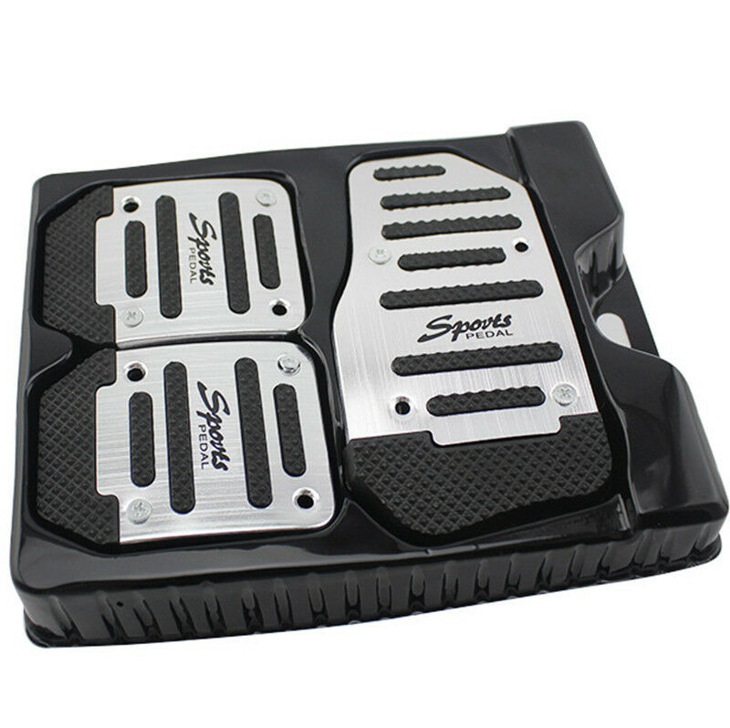 Aluminium Alloy Non-Slip Foot Pedal Pad Cover M/T for Brake Clutch Accelerator