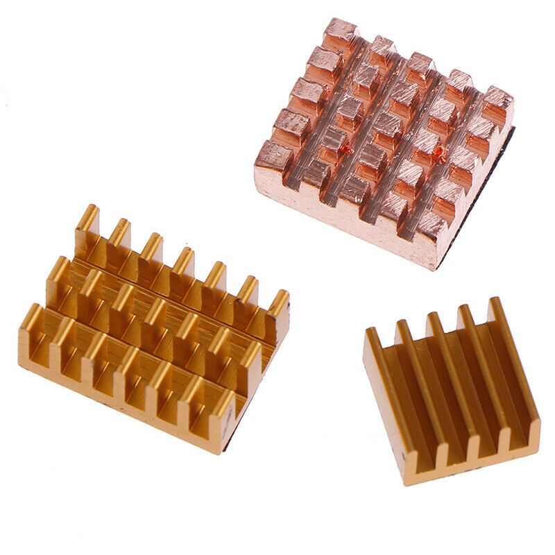 3Pcs/set Raspberry Pi 4B Copper Cooling Pad Heatsink Radiator Coolin.l8