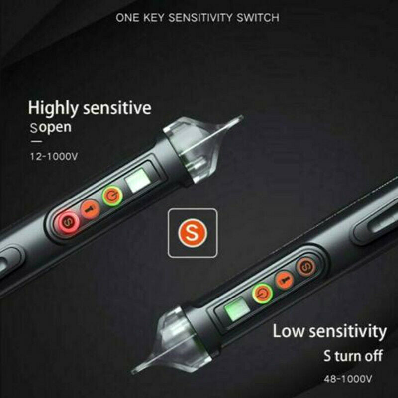AC/DC Non-Contact Electric Test Pen Voltage Digital Detector Tester 12/48V-1000V
