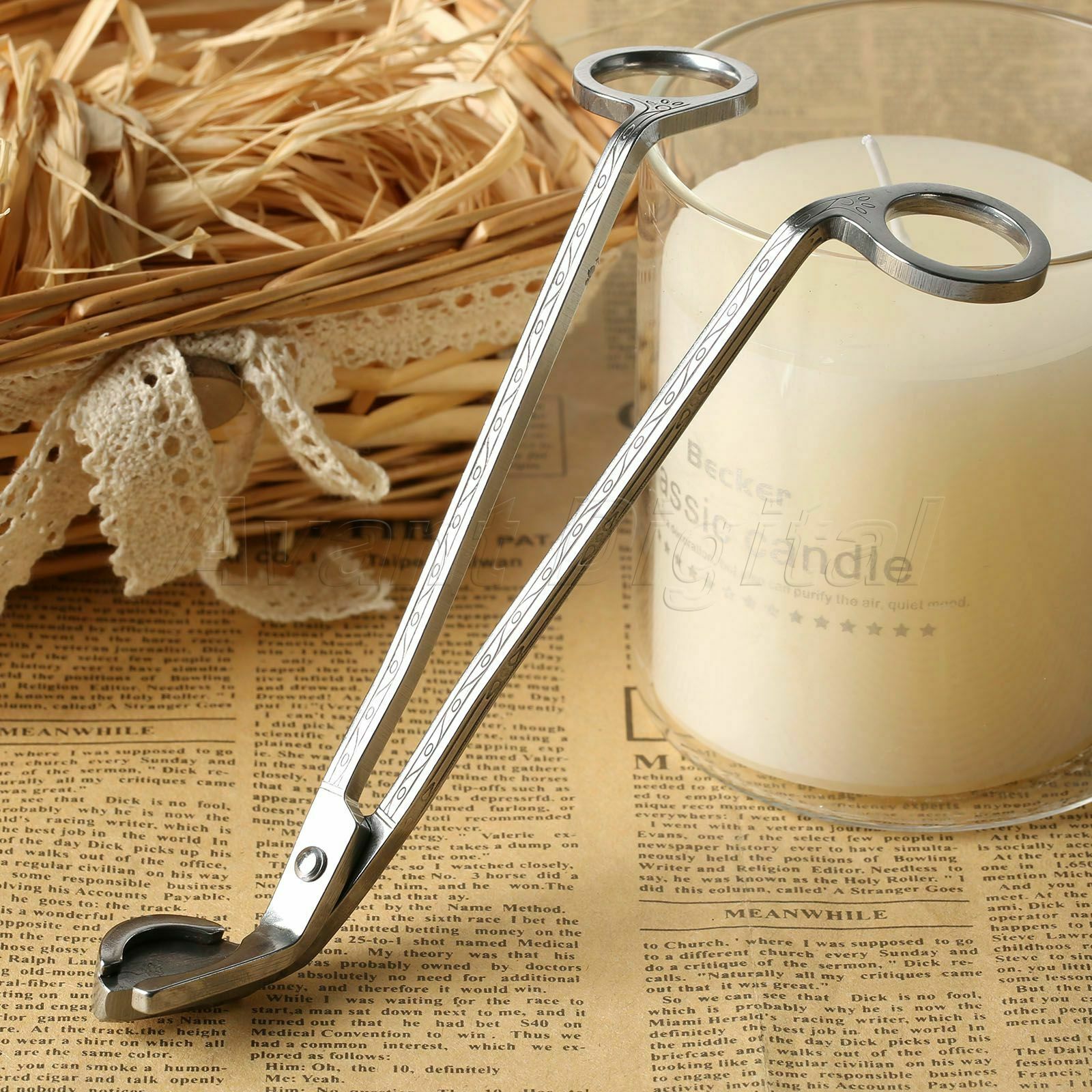 Candle Wick Trim Cutter Trimmer Tool Stainless Steel Oil Lamp Snuffers Scissors