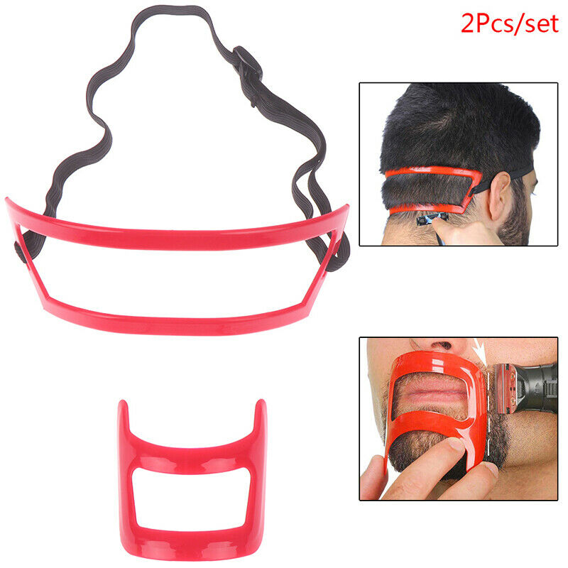 2Pcs Neck Hair Line Guide Neckline Haircut Shave Shaping Template Beard T.l8