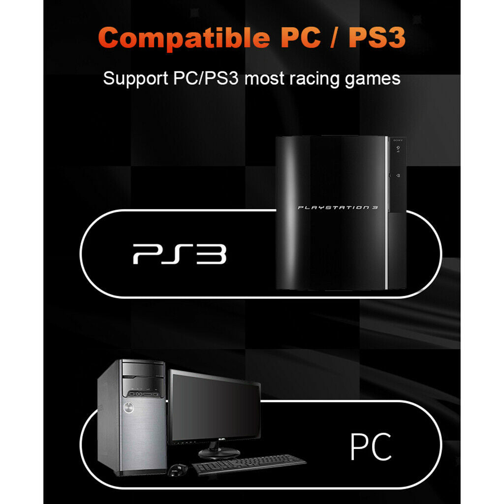 Racing Wheel, Gaming Steering Wheel with Pedal,PC Gaming Wheel,Compatible for
