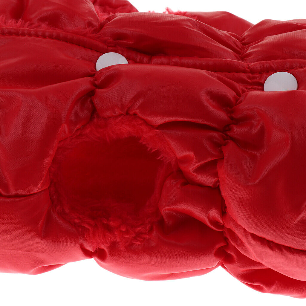 Dog Cold Weather Coat Warm Cotton Doggie Vest for Small Medium Dog Red L