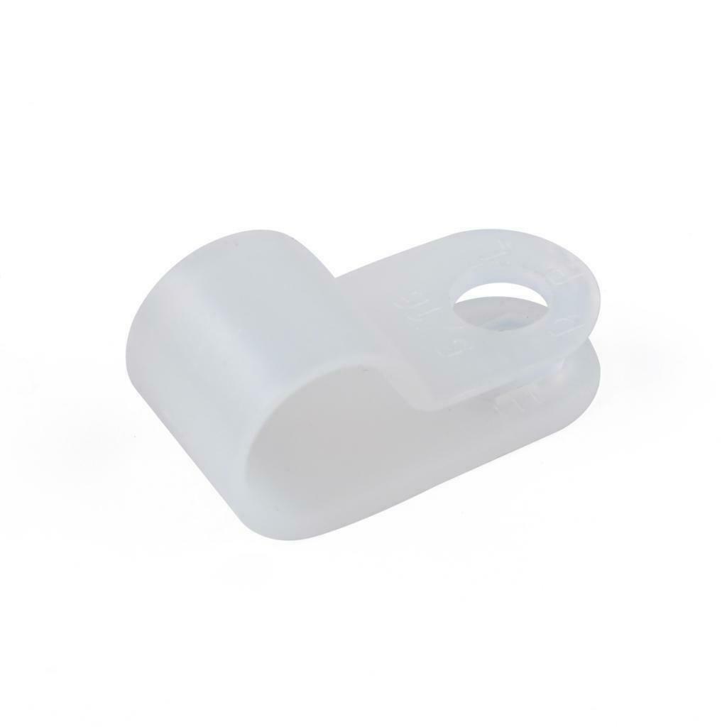 200Pack White Rope Light Mounting Clips Holder with Stainless Steel Screw