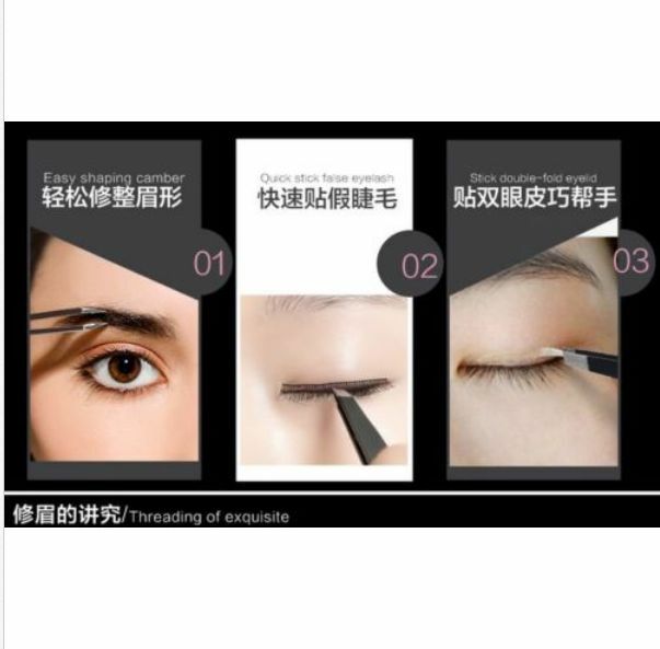 Professional Eyebrow Tweezers Hair Beauty Slanted Stainless Steel Tweezer New