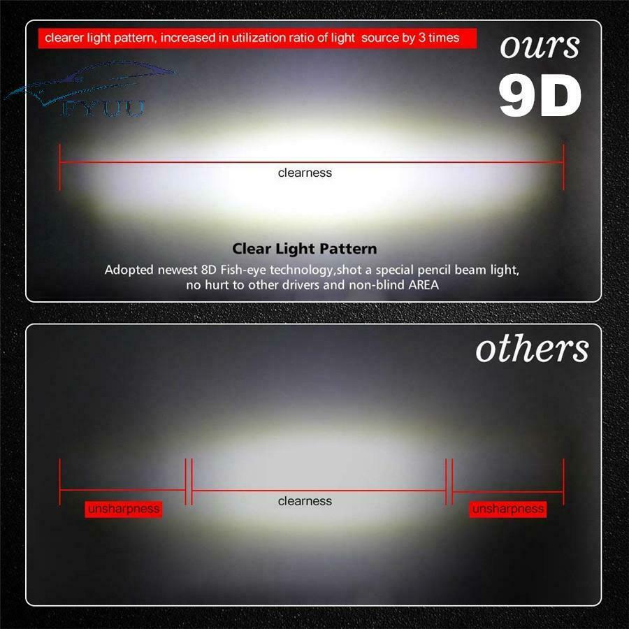 13'' 120W Aluminum Car SUV Offroad 9D Flood Beam Single Row LED Work Light Bar