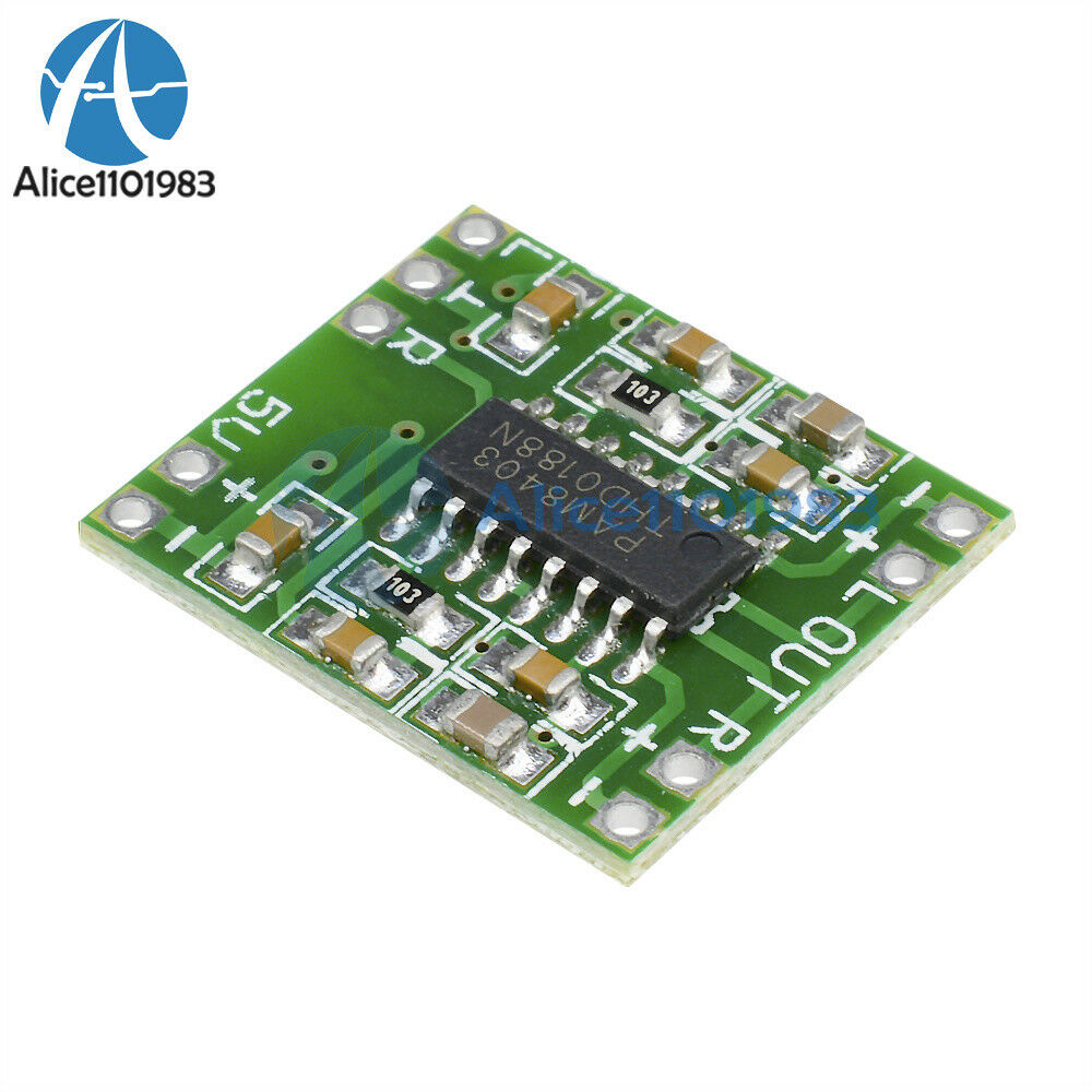 5PCS 2 Channels 3W Digital power PAM8403 Class D Audio Amplifier Board USB DC 5V