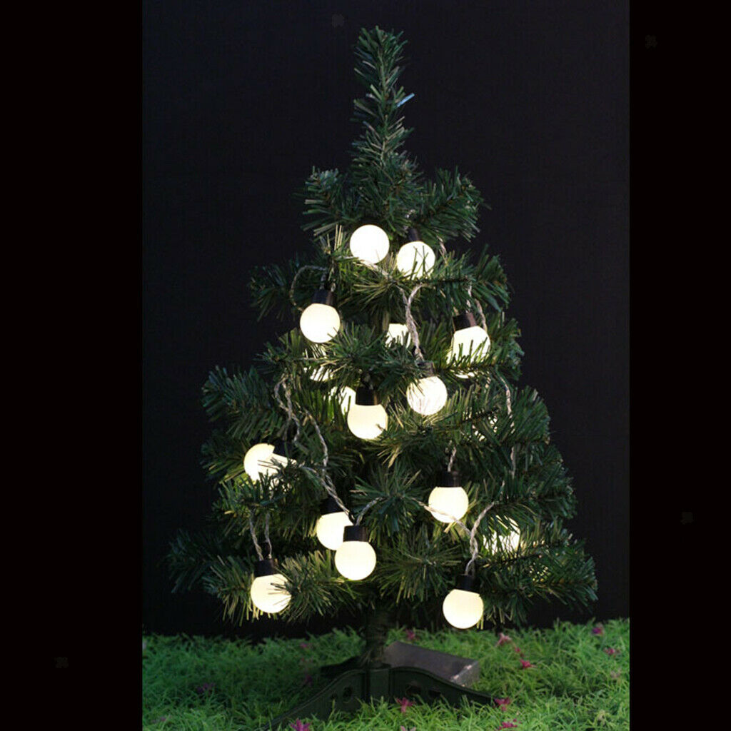 LED Battery Powered Ball Shape String Fairy Light Decoration Lamp White