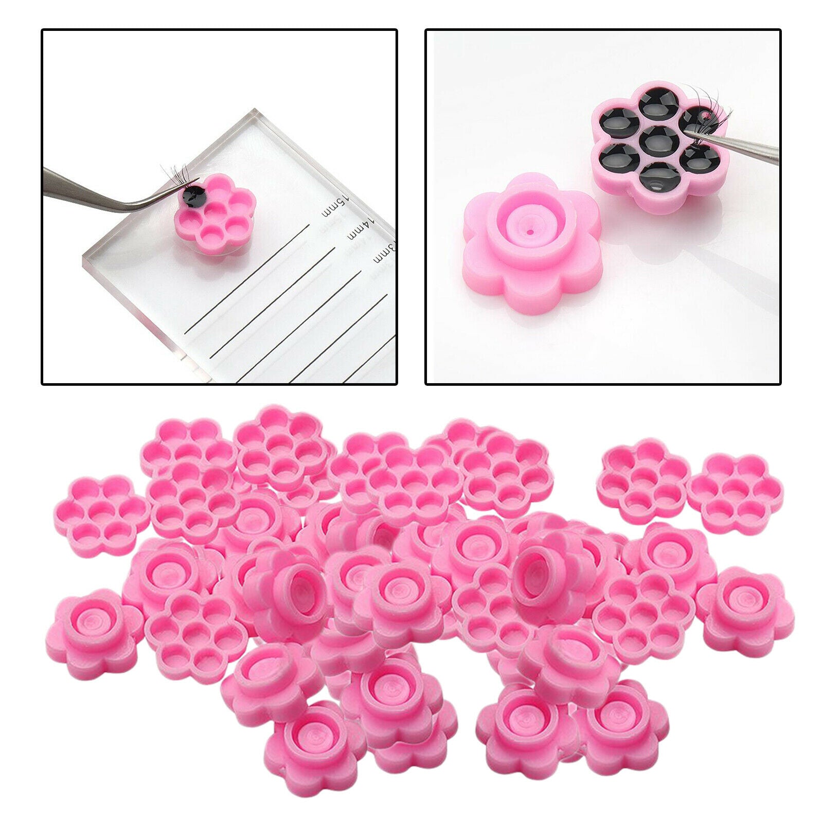 100PCS Eyelash Extensions Adhesive Glue Holder Container Lash Stand Supplies