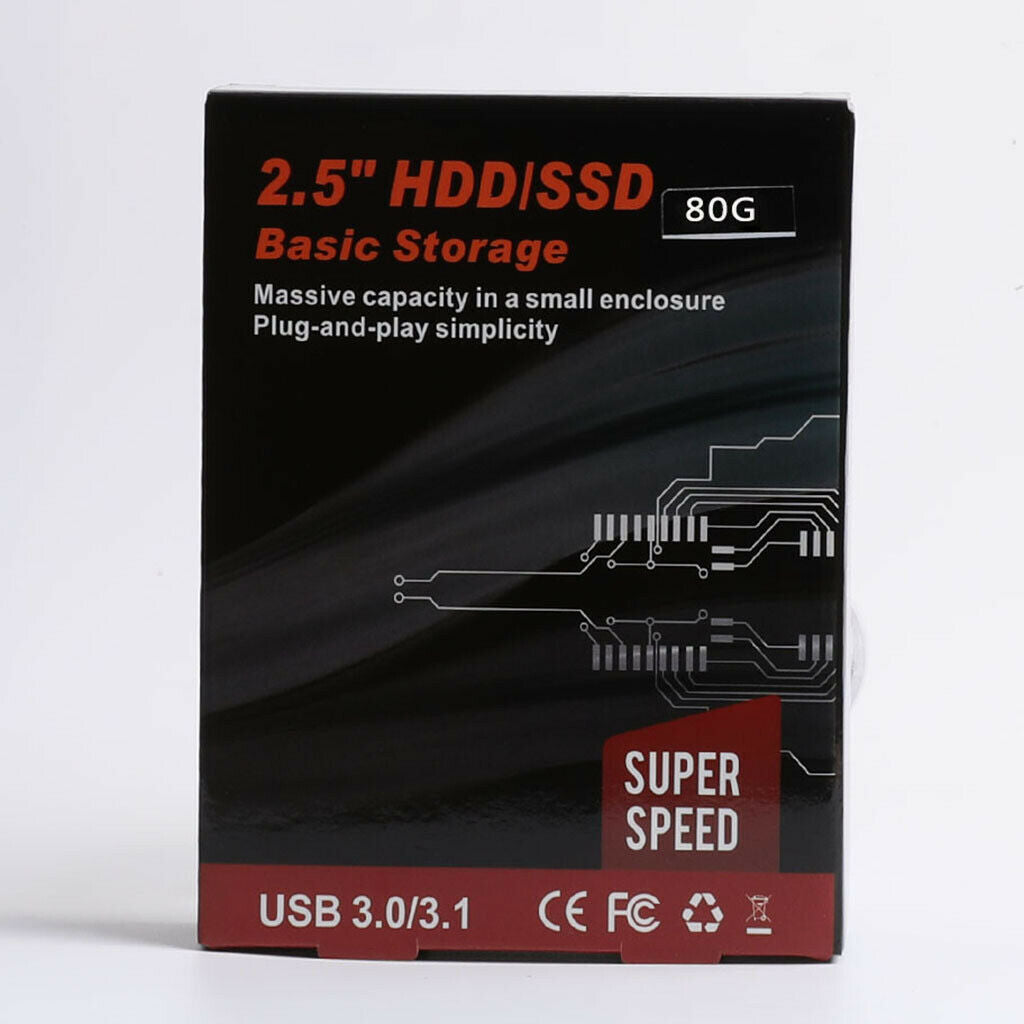 Upgrade Aluminum Portable 80G 2.5" USB 3.0 Hard Drive Disk HDD for Laptop PC