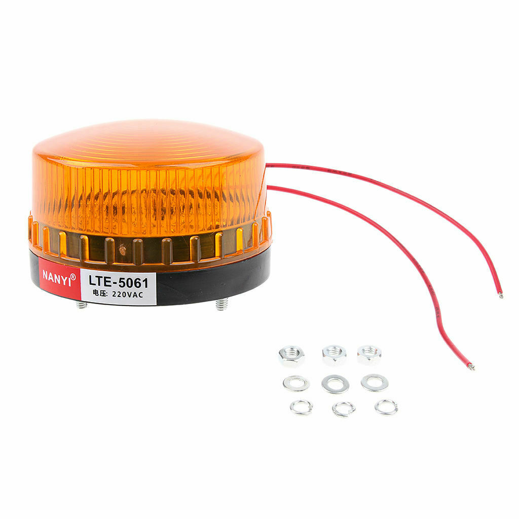 2x Traffic Warning Light, 220v Emergency Warning Lamp Waterproof LED  Magnetic