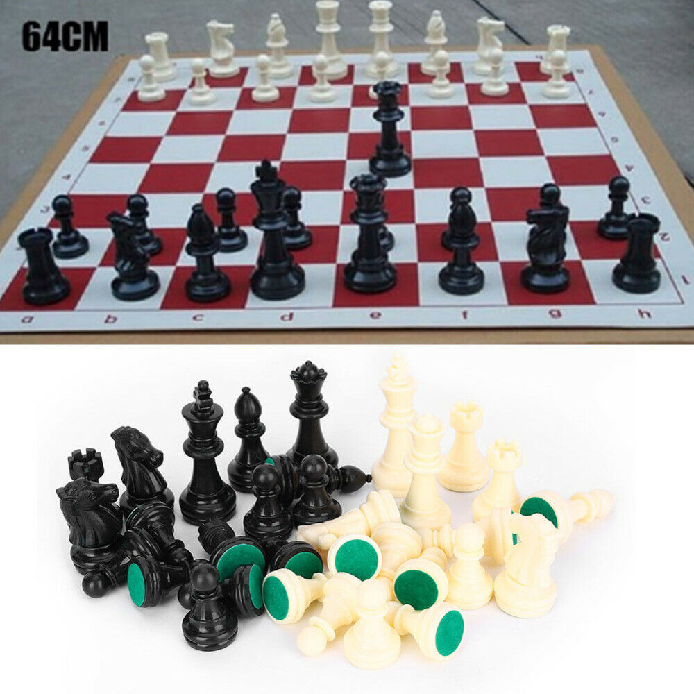 Chessmen Set International Chess Game Complete Chessmen Set Black&White
