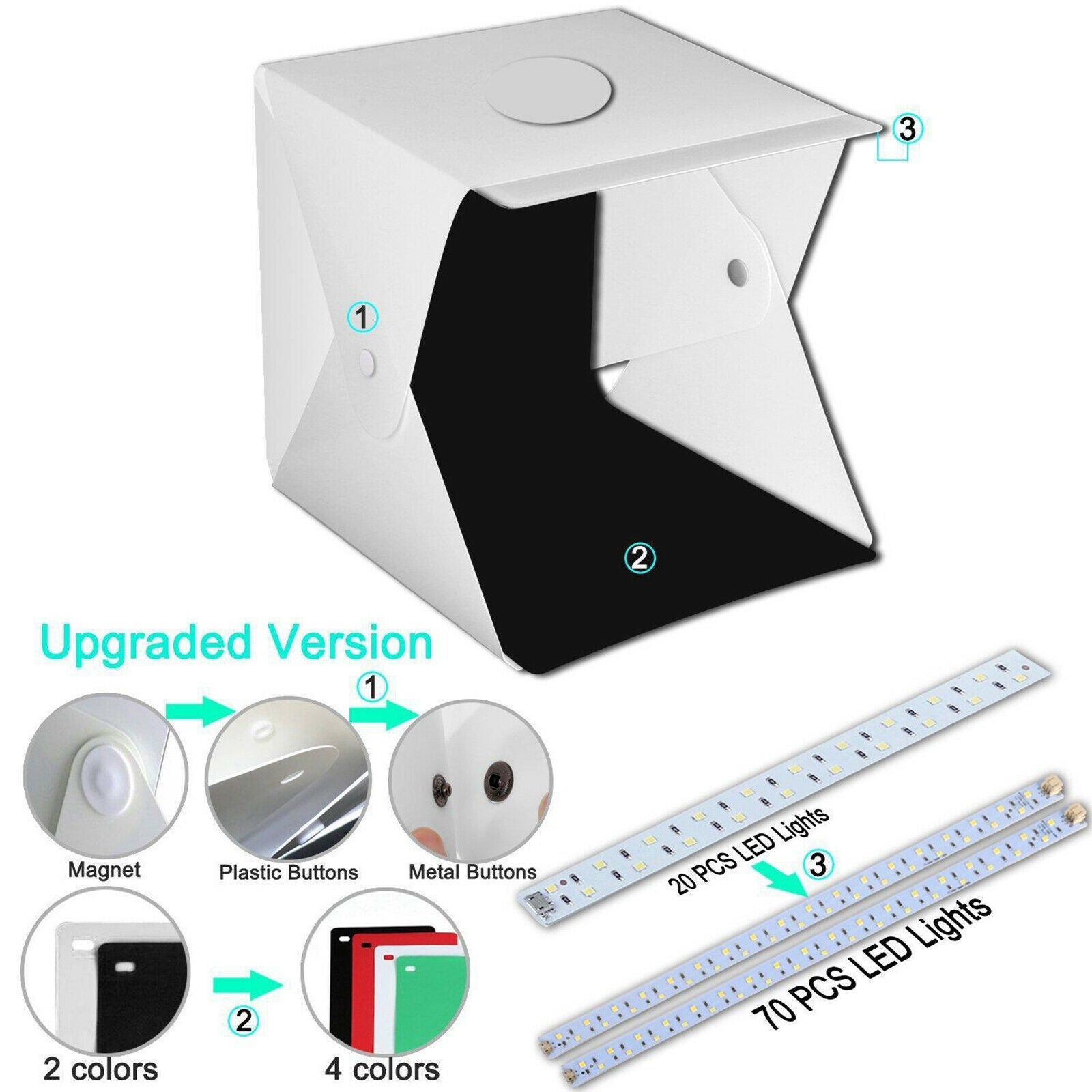 40CM Portable Folding Camera Photo Studio Lighting Cube  Box Photography 2