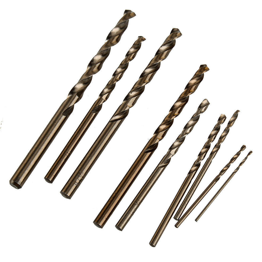 19pcs 1-10mm HSS M35 Twist Drill Bit Set for Metal Wood Drilling