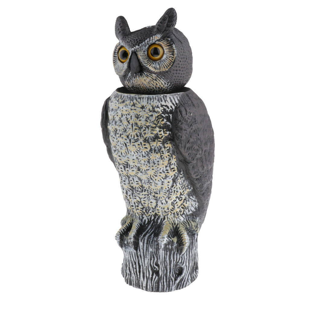 1 Piece Realistic Owl Decoy Statue Hand-Painted Garden Protector, Scares Away