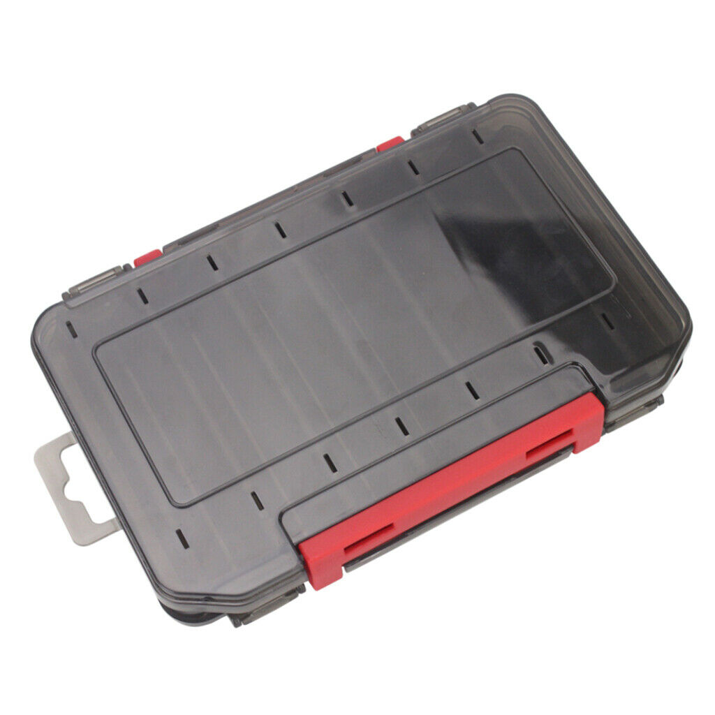 3X Squid Jig Box Both Side Storage Lure Case Holder Black 14 Compartments