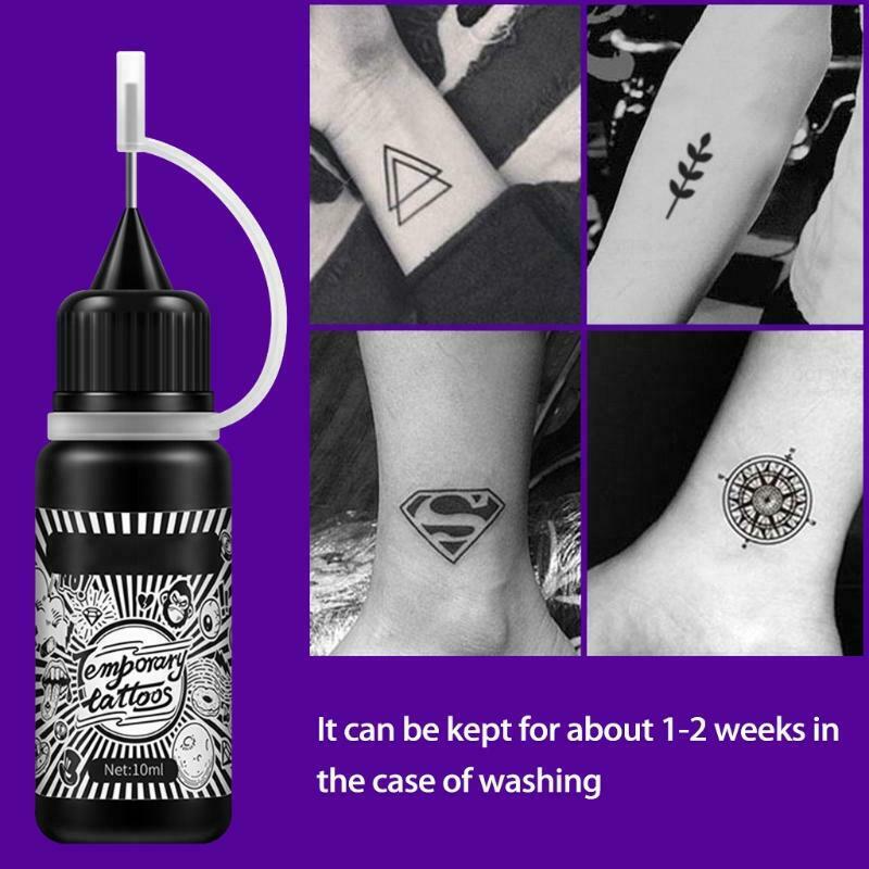 Temporary Tattoos Kit Semi Permanent Freehand Ink Stencils Set DIY Art Painting