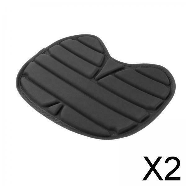 2X Waterproof Kayak Seat Cushion Lightweight Canoe Pad Stadium Seats Pads Black