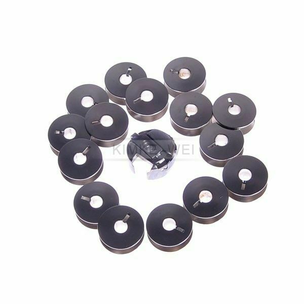 Bobbin case + 15 bobbins Set for Pfaff Duerkopp Sewing Machine #9076,9033