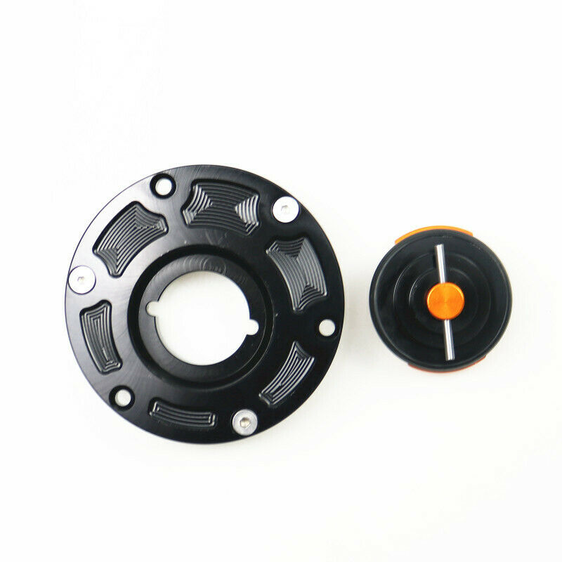 Orange CNC Fuel Tank Cap Cover For Street Bike Kawasaki Z250 Z300 Ninja 250 300