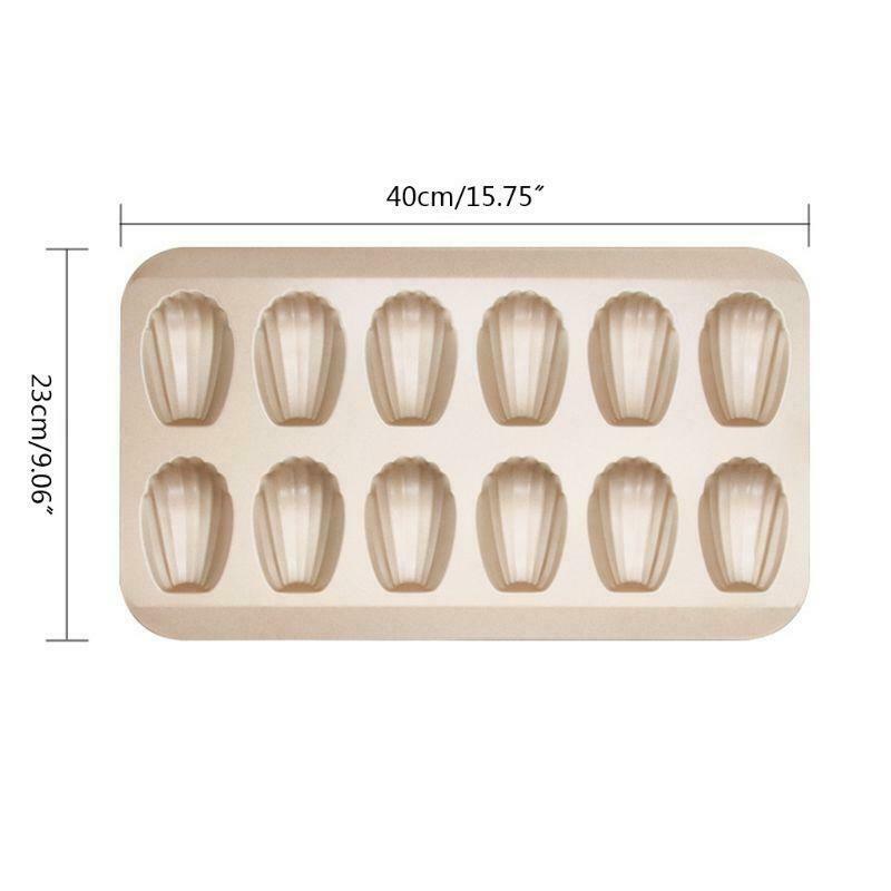 12Cup Shell Shaped Nonstick Madeleine Pan Carbon Steel Mold Baking Mould Tools