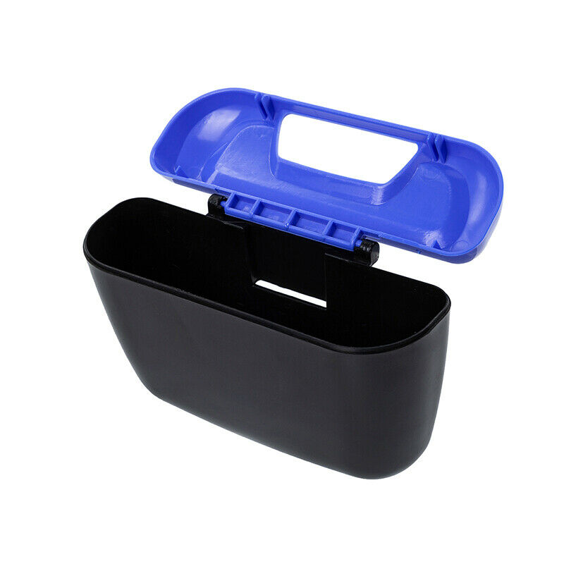Office Car Trash Bag Litter Bin Can Garbage Waste Storage Organizer Box Blue