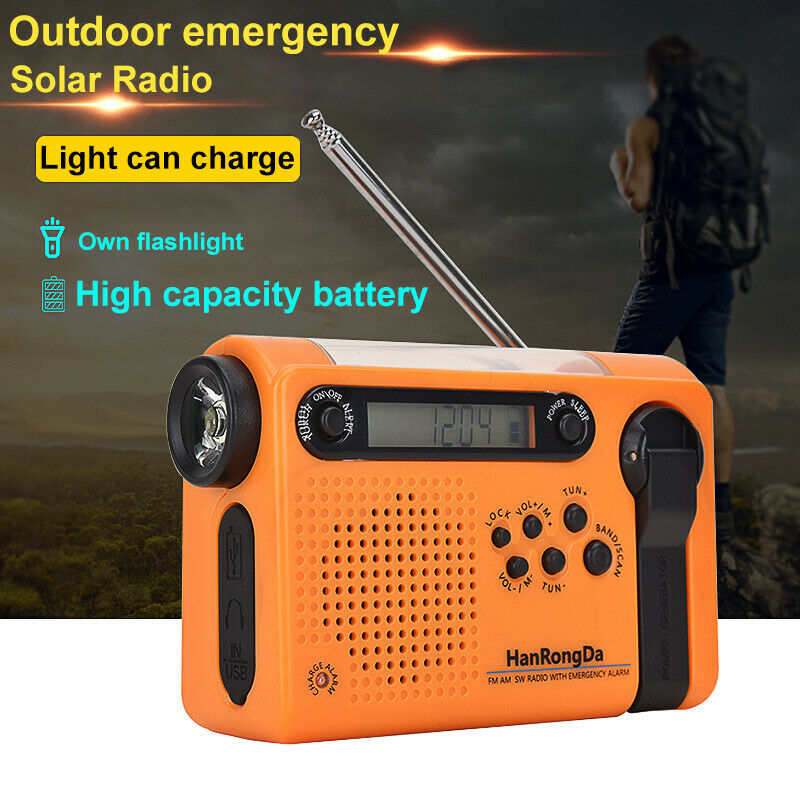 HRD-900 Solar Radio Full Band w/ Emergency Alarm Flashlight Standard Version