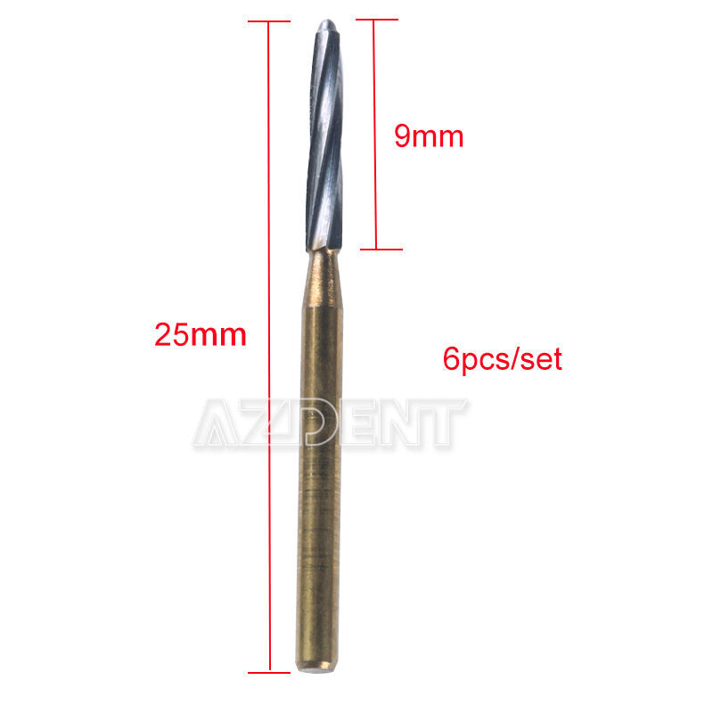 10X Dental Endodontic FG Burs Endo-Z 25mm Tungsten Steel Carbide 6Pcs/Pack