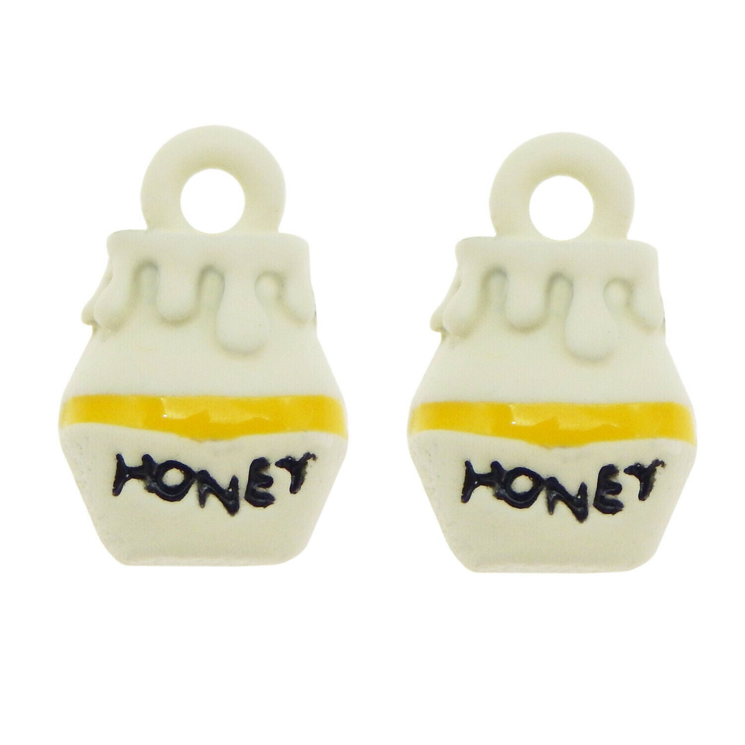 16PCS Multi-Color Alloy Honey Jar Pot Charms Pendant Jewelry DIY Findings 12x8mm