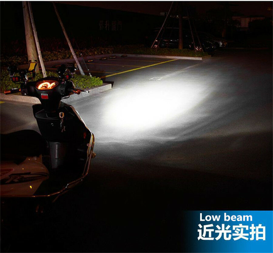 H4 36W 3000LM Tri-side Bright Motorcycle LED Headlight High-Low Beam Light 6500K