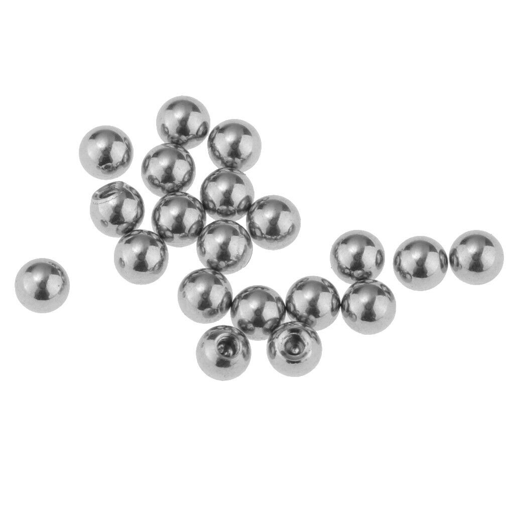 40 PCS Stainless Steel Piercing Jewelry Replacement Ball 1.2X3mm