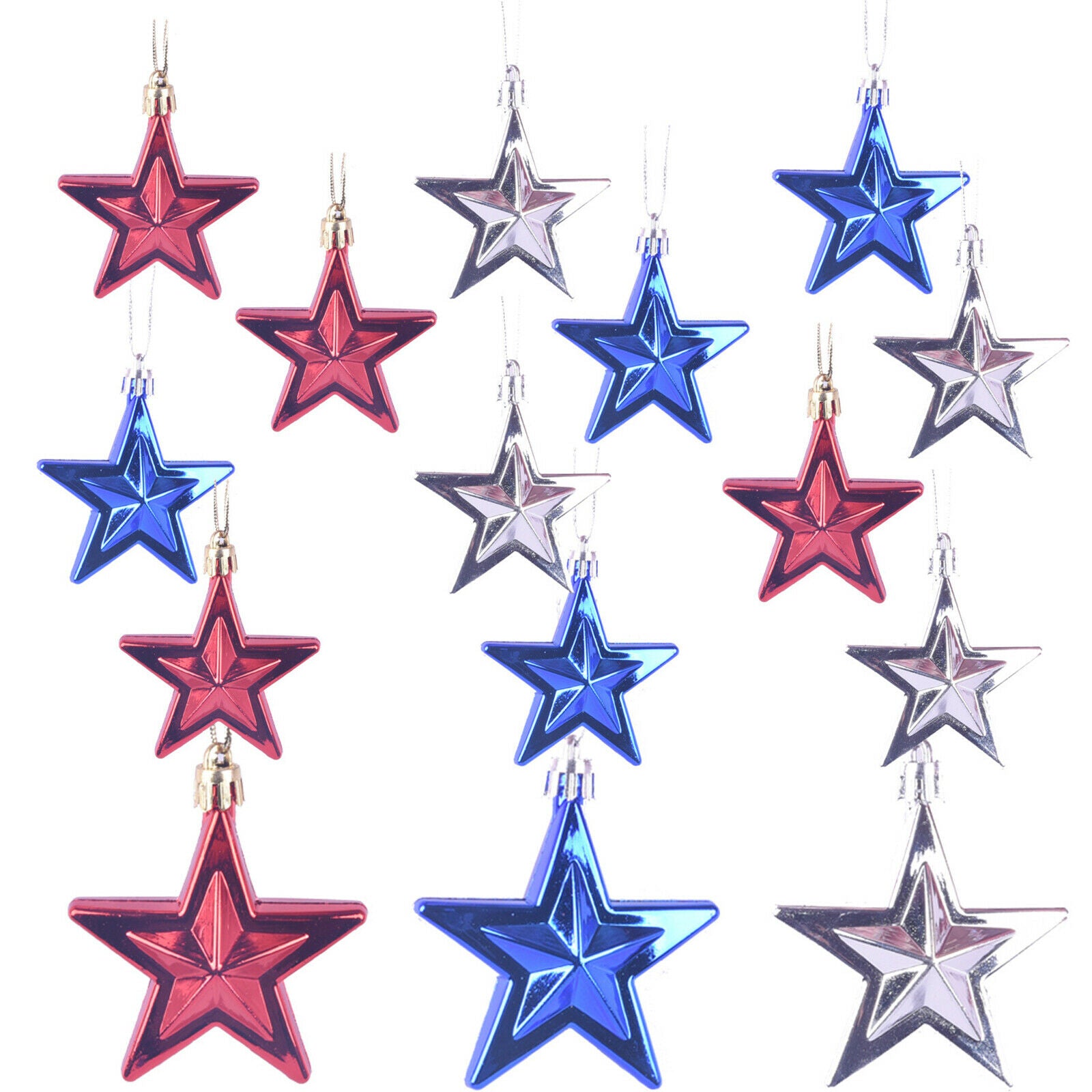Hanging Star Ornament for Party Festival Photo Glitter DIY Decor Crafts