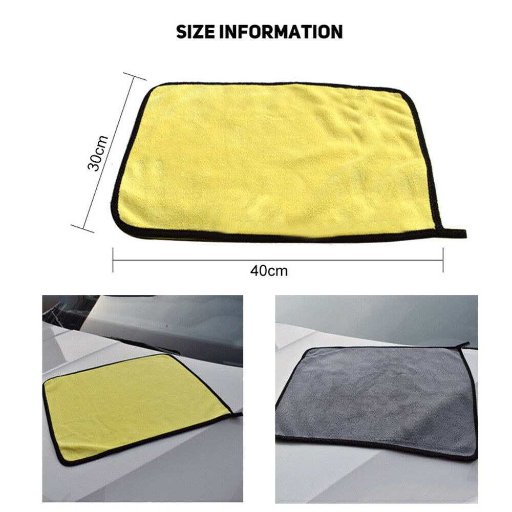 Super Soft Absorbent Car Wash Coral Velvet Towel Cleaning Drying Cloth 30x40cm
