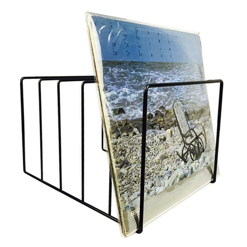 Metal LP Vinyl Record Display Shelf Turntable Storage Shelf Exhibit Stand Holder