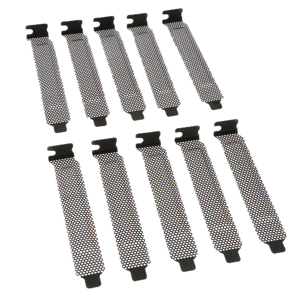 10x Hard Steel Dust Filter Blanking Plate PCI Slot Cover Heating Dissipation