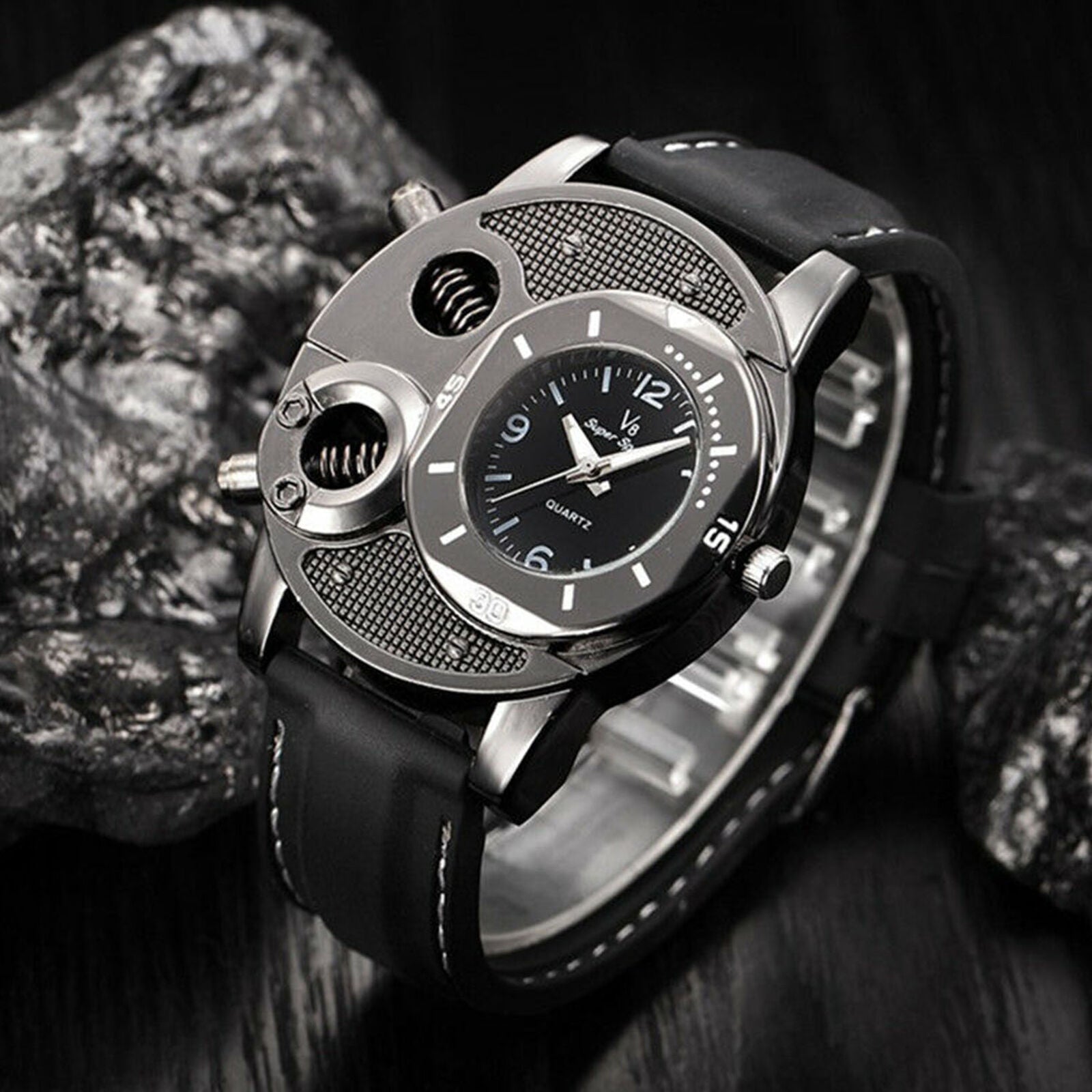 Men's Watch Luxury Stainless Steel Analog Quartz Sport Wrist Watches