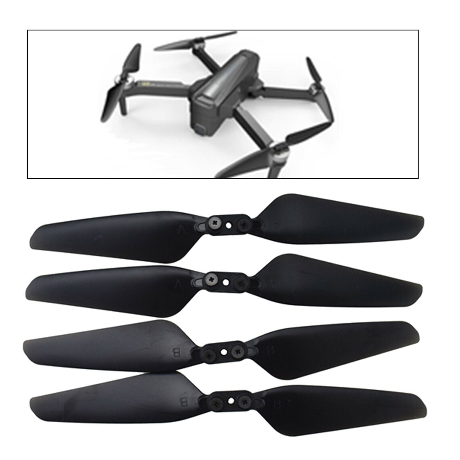 4/Set RC Drone Lightweight Propeller for MJX B12 FPV 4K Drone Spare Parts