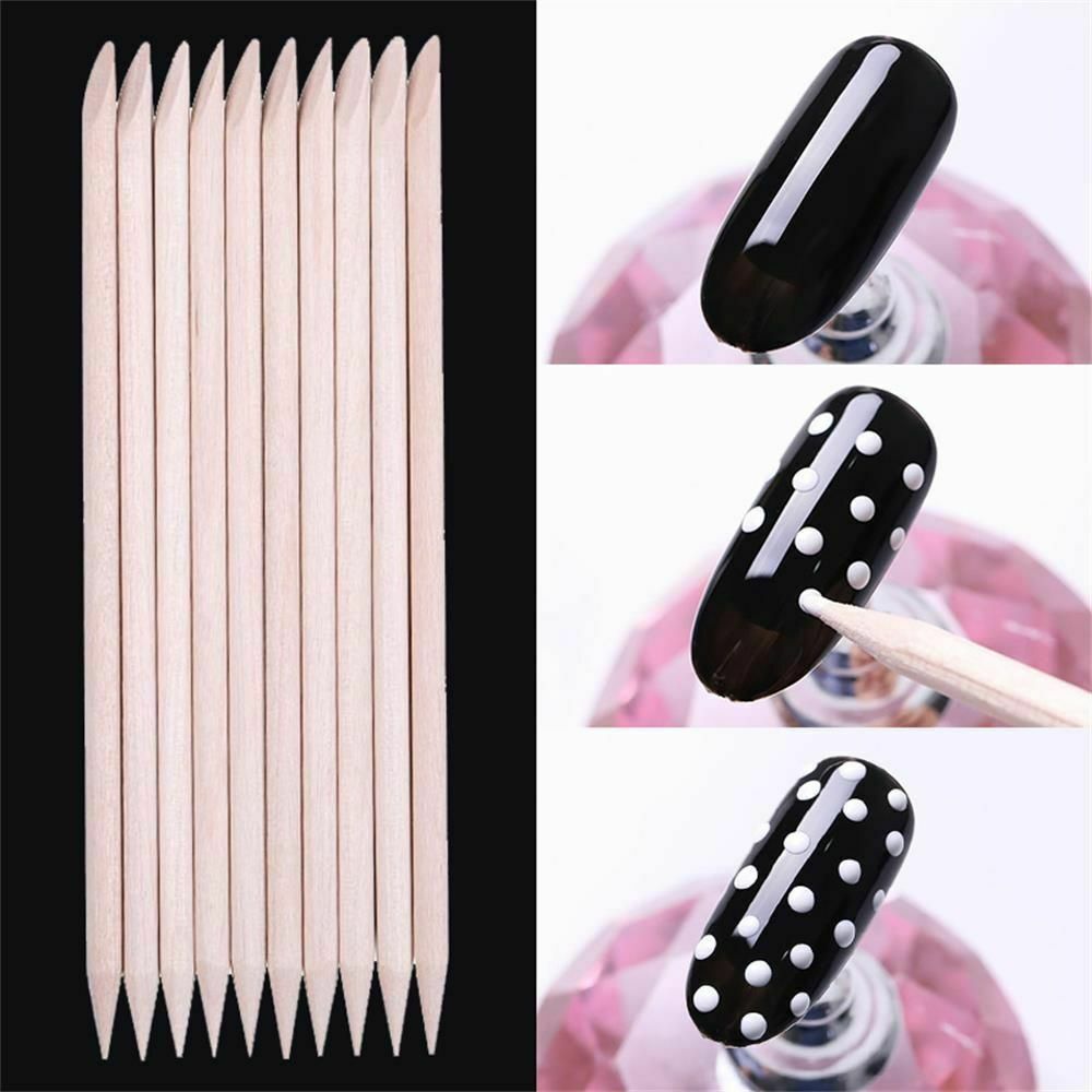 Remover Nail Cuticle Pusher Orange Wood Sticks Pedicure Pusher Dual-ended