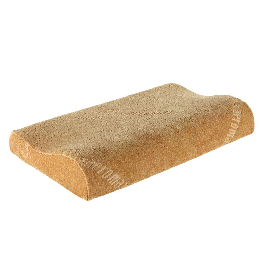 Memory Foam Sleeping Pillow Cushion for Teenager Neck Back Pain Brown