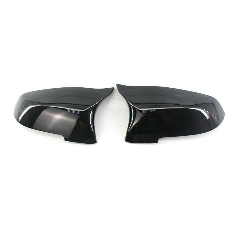 Glossy Black Side Mirror Cap Cover Fit BMW 5 Series F10 F11 F18 LCI 2014-2017