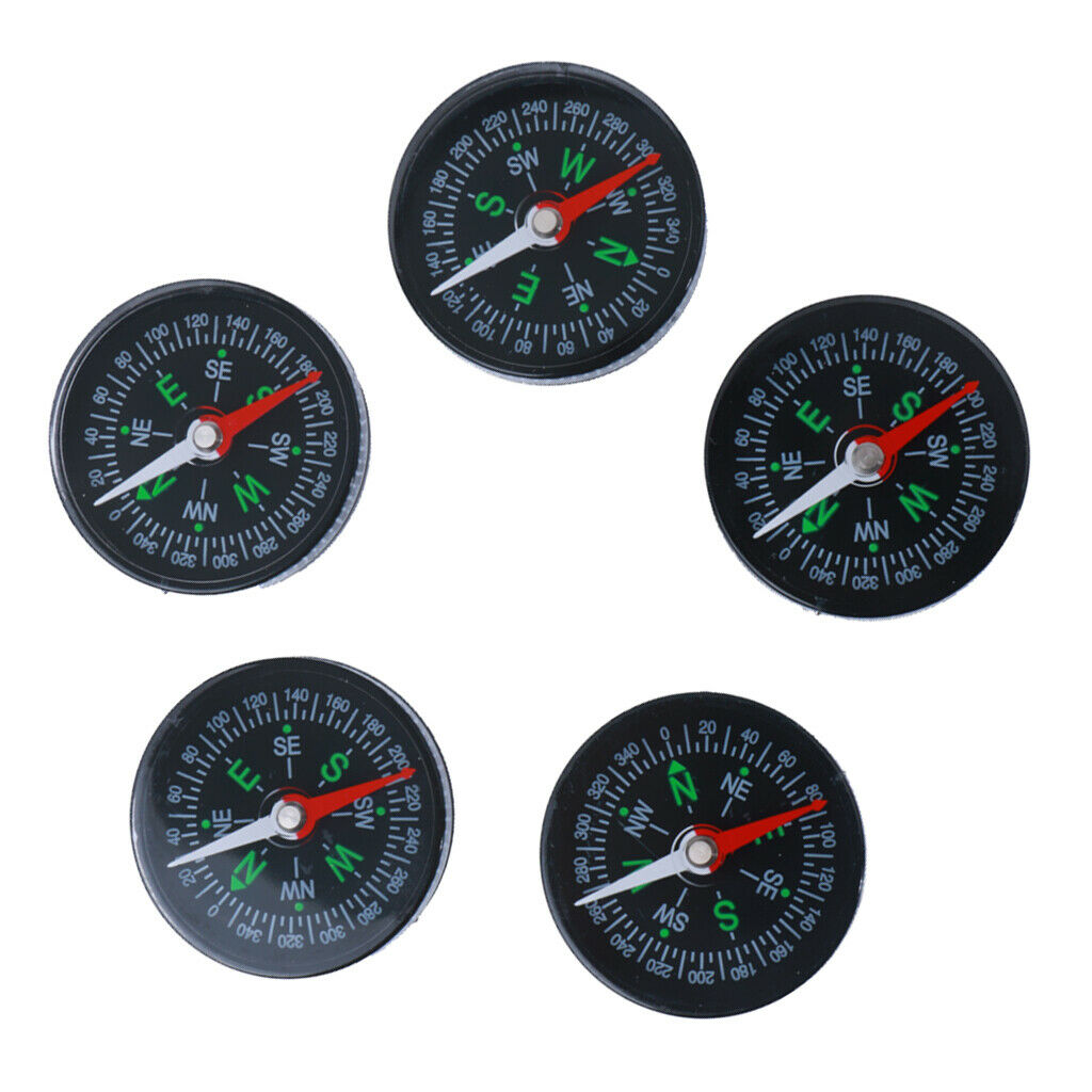 5 Lot Acrylic Compasses Mini  Watch Compass Outdoor Sports Set Tools