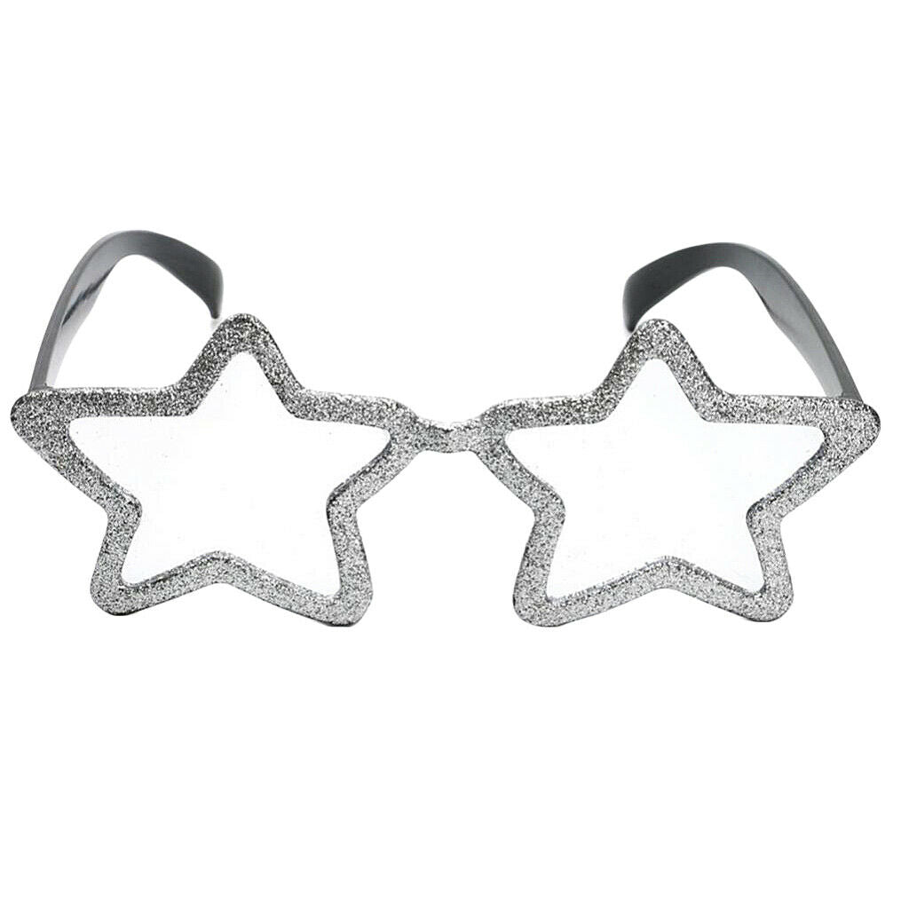 2 Pieces Glitter Five-point Star Sunglasses Eyeglasses Fancy Dress Glasses