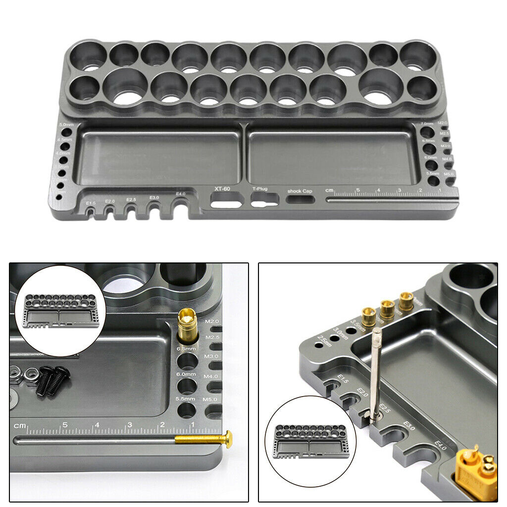 Alloy RC Tools Holder Screwdriver Organizer Seat Plate for RC Boats Models