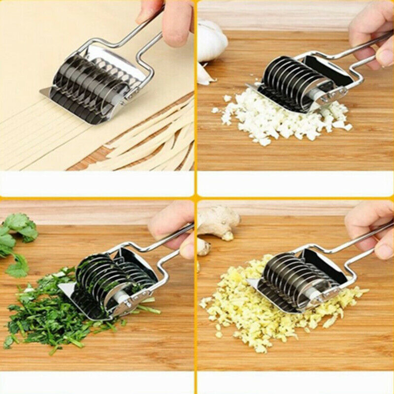 1PC Stainless Steel Spaghett Noodle Maker Lattice Roller Dough Cutter To.l8