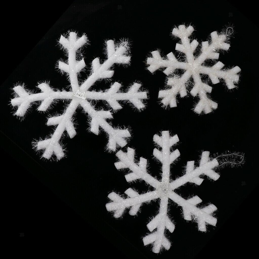 3pcs Christmas Snowflake Decoration Tree Hanging Xmas Holiday Ornaments