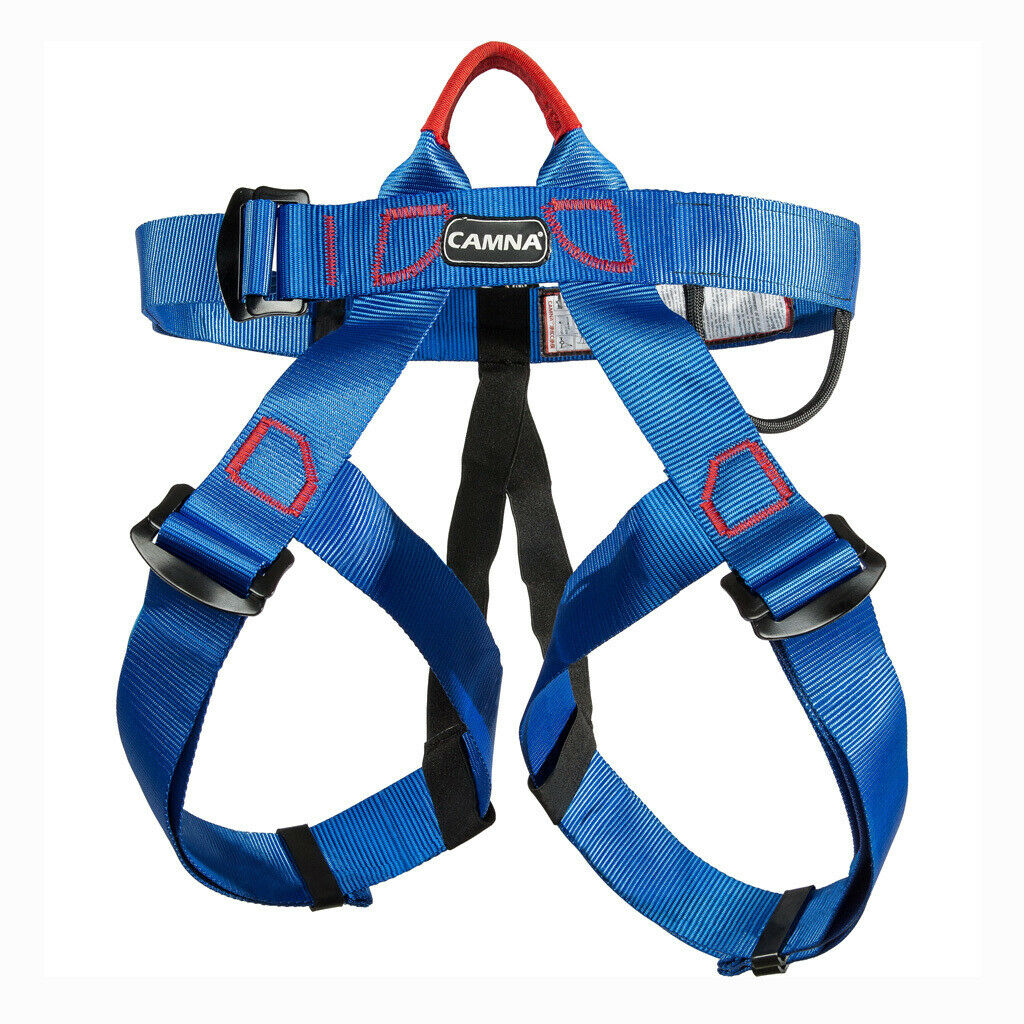 3X Climbing Harness Safety Belt Tree Climbing Rappelling Equip Blue