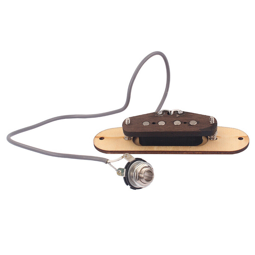 4 Poles Pickup+Surround Maple    Socket Wire For 4-String Cigar Box