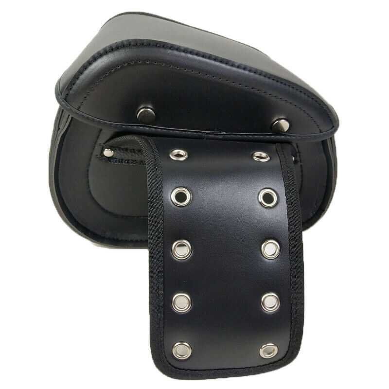 Motorcycle Pit Dirt Bike Pannier Saddlebag Luggage Bags w/ Rain Cover PU Leather