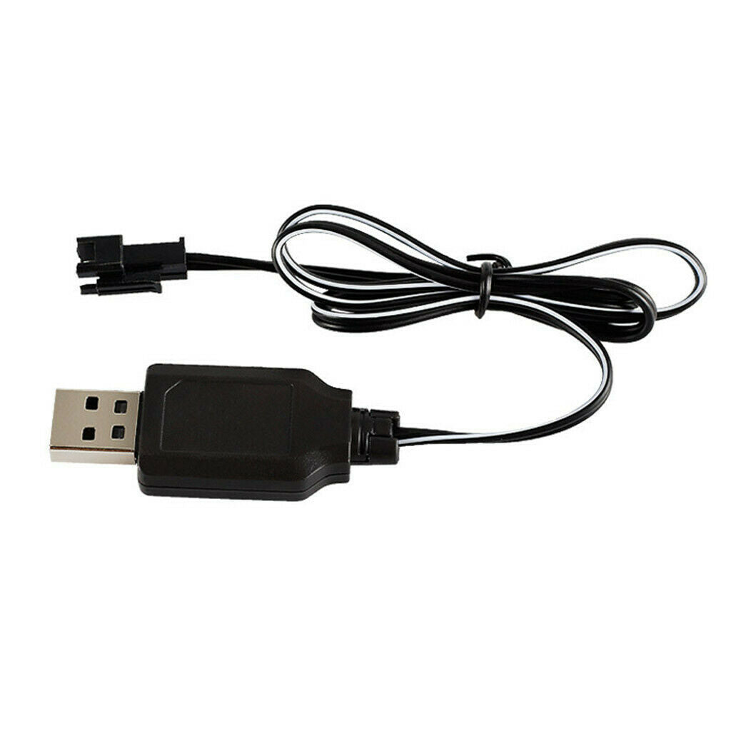 RC Batteries Charging Cable USB Balance 4.8V USB Charger SM Plug Black New